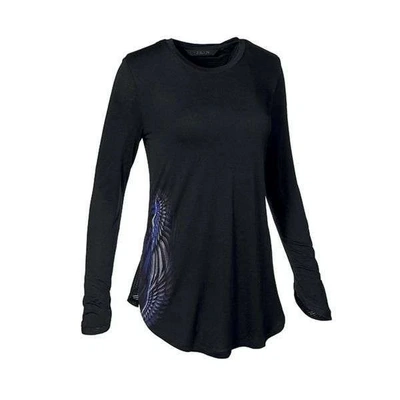 Harley-Davidson Layered Split Back Long Sleeve Top - Black