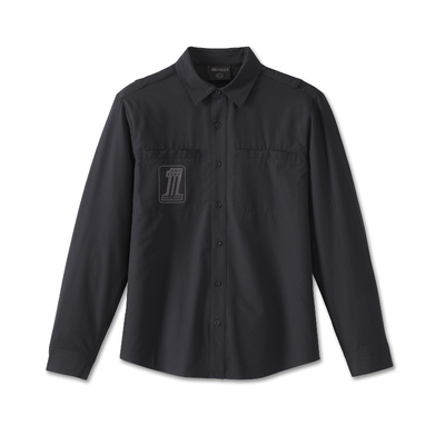 Harley-Davidson Mens #1 Performance Vented Shirt - Black Beauty