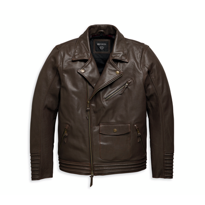 Harley-Davidson Mens Maverick Leather Jacket - Java