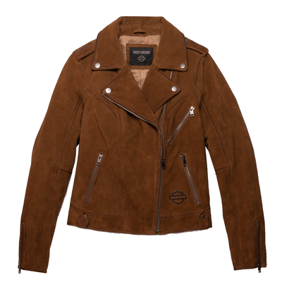 Harley-Davidson Women&#39;s Transcendent Distressed Leather Jacket - Brown