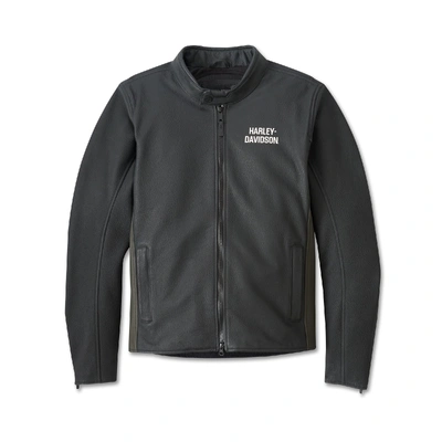 Harley-Davidson Men's Oracle Waterproof Leather Jacket - Harley Black/Black Olive