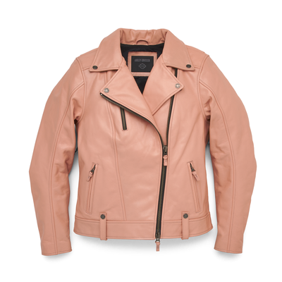 Harley-Davidson Womens Vixen Lane Leather Jacket - Light Pink