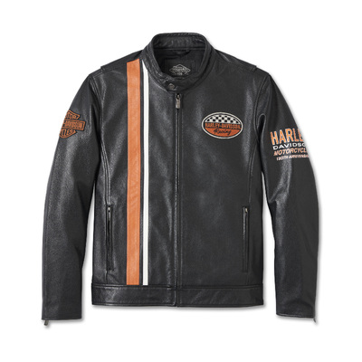 Harley-Davidson 120th Anniversary Mens Leather Jacket - Black Leather