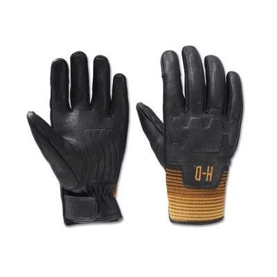 Harley-Davidson Mens Discord Mixed Media Gloves - Black