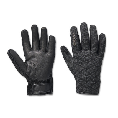 Womens H-D Dyna Knit Riding Gloves - Harley Black