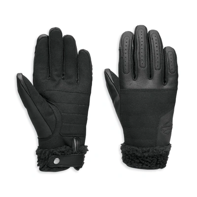 Harley-Davidson Womens Maverick Mixed Media Gloves - Black