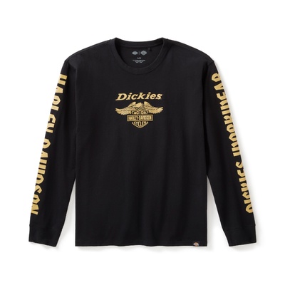 Mens Dickies x H-D Heavyweight Long Sleeve Eagle Tee - Anthracite