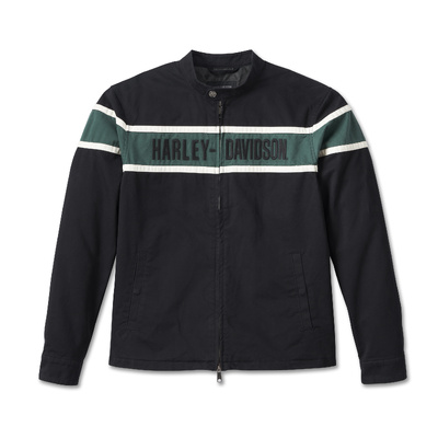 Harley-Davidson Mens Bar Jacket - Colorblocked - Black Beauty