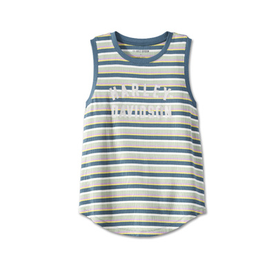 Womens Division Striped Tank - YD Stripe/Oil Green