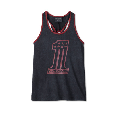 Harley-Davidson Womens National Anthem Twist Back Tank - Black Beauty