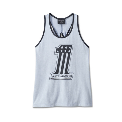 Harley-Davidson Womens National Anthem Twist Back Tank - Skyway