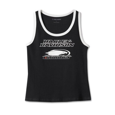 Womens Screamin Eagle®  Ribbed Tank - Black Beauty