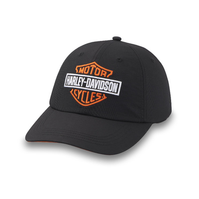 Womens Three Stars Bar &amp; Shield Adjustable Cap - Harley Black