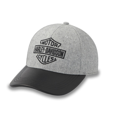 Womens Bar &amp; Shield Wool Cap - Grey