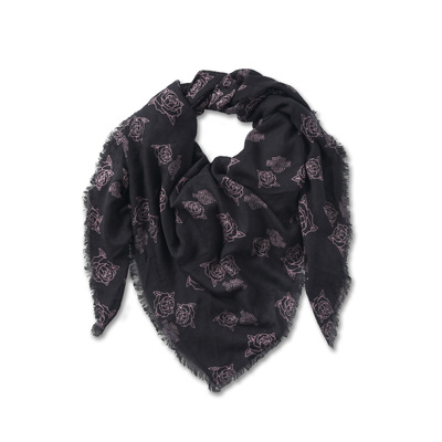 Womens Rosebud Shawl - Harley Black