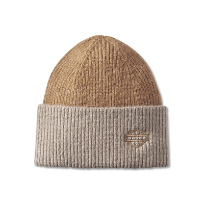 Harley-Davidson Open Bar &amp; Shield Womens Beanie - Cashew