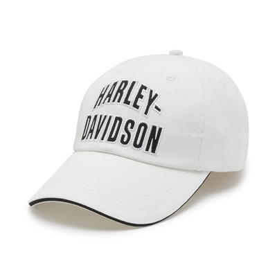 Harley-Davidson Womens Essential Arched Font Ponytail Cap - Cloud Dancer