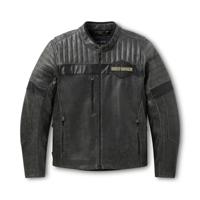 Harley-Davidson Mens Passing Link III Leather Jacket - Harley Black