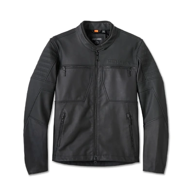 Harley-Davidson Willie G Skull Graphic Leather Riding Jacket - Harley Black