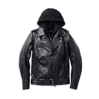 Harley-Davidson Women&#39;s Potomac 3-in-1 Leather Riding Jacket - Black