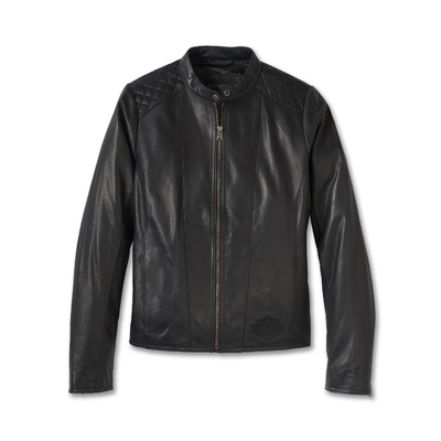 Womens Scene Supreme Leather Jacket - Black