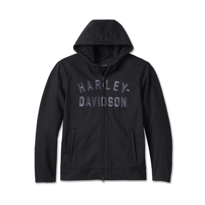 Harley-Davidson Mens Deflector Hooded Riding Fleece - Black