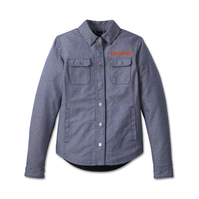Womens Operative Riding Shirt Jacket - Peacoat