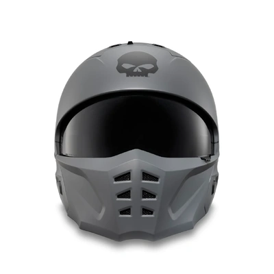 Harley-Davidson Pilot II 2-in-1 Willie G Skull Helmet - Matte Gunship Grey