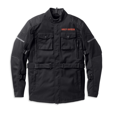 Harley-Davidson Quest Triple Vent System Mens Jacket - Black