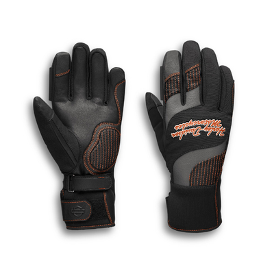 Womens Vanocker Under Cuff Gauntlet Gloves - Black