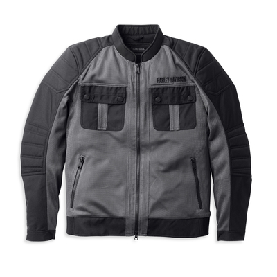 Harley-Davidson Mens Zephyr Mesh Jacket w/ Zip-out Liner - Granite Grey - Granite Grey
