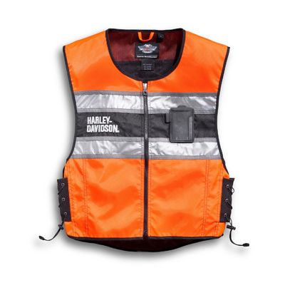 Harley-Davidson Men&#39;s Hi-Vis Vest - Hi-Vis Orange