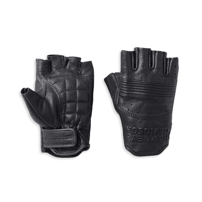 Harley-Davidson Oakbrook Fingerless Leather Womens Gloves - Black