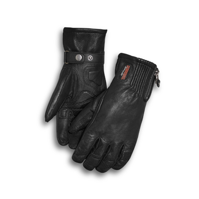 Womens Jayden Under Cuff Gauntlet Gloves - Black