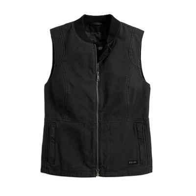Harley-Davidson Womens Scenic H-D ADV Canvas Vest - Black