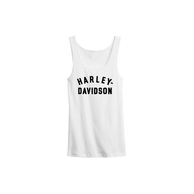 Womens Ultra Classic Racer Font Tank - Bright White