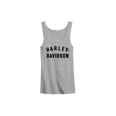 Womens Ultra Classic Racer Font Tank - Light Grey Heather