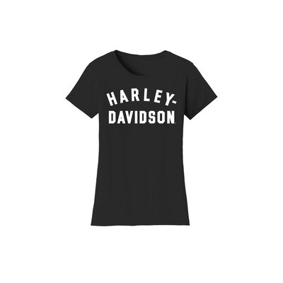 Womens Forever Racer Font Tee - Black Beauty