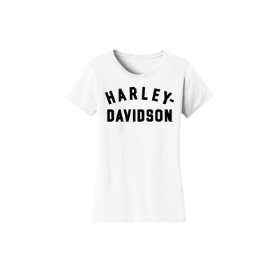 Womens Forever Racer Font Tee - Bright White