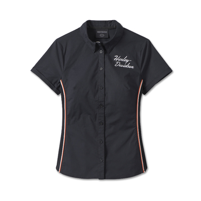 Womens Inherent Button Front Shirt - Black Beauty