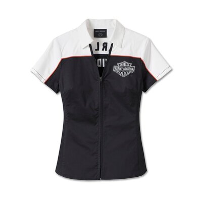 Womens Elemental Zip Front Shirt - Colorblock