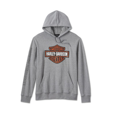 Harley-Davidson Bar &amp; Shield Mens Hoodie - Medium Heather Grey