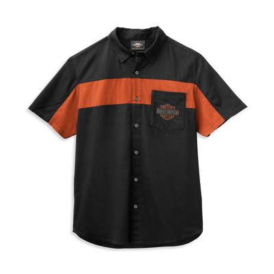 Harley-Davidson Mens Copperblock Logo Shirt - Colorblocked