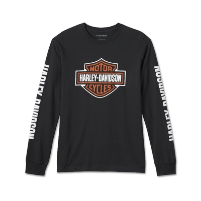Harley-Davidson Mens Bar &amp; Shield Long Sleeve Tee - Black