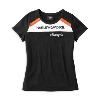 Womens Accelerate Stripe Knit Top - Colorblocked/Black Beauty