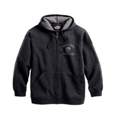 Harley-Davidson Skull Mens Hooded Sweatshirt - Charcoal