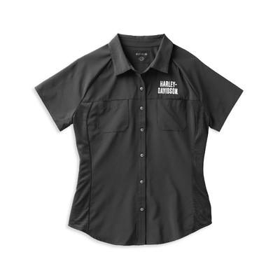 Womens Pivot Performance Shirt with Coolcore® Technology - Black Beauty