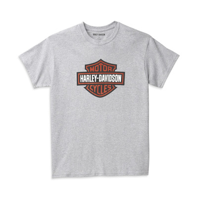 Harley-Davidson Mens Bar &amp; Shield Graphic Tee - Medium Heather Grey