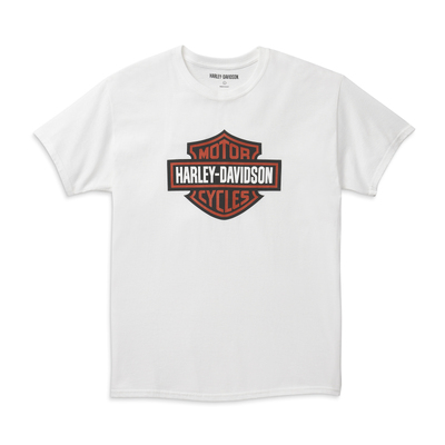 Harley-Davidson Mens Bar &amp; Shield Graphic Tee - White