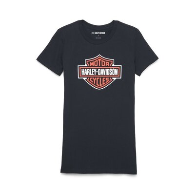 Womens Bar &amp; Shield Graphic Tee - Black